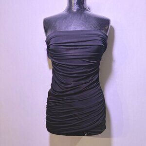 Roberto Cavalli short Dress Just Cavalli Ruched Strapless Stretch Italy 42 US 6